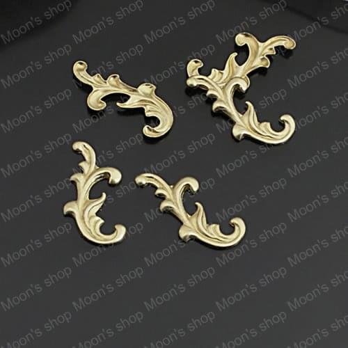 Wholesale 17*8mm Branch Copper Decorative Metal Sheets DIY Jewelry Accessories 50 pieces(JM3976)