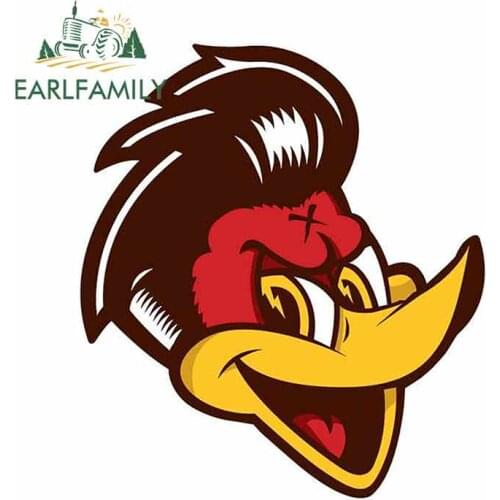EARLFAMILY 13cm x 11.8cm For Woodpecker Graffiti Car Sticker Fine Decal Car Assessoires Vinyl Material Personality Decoration