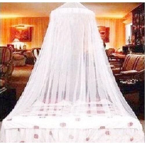 Elegant Dome Mosquito Repellent Insect Reject Round Blue, Pink, White Solid Bed Mosquito None Net