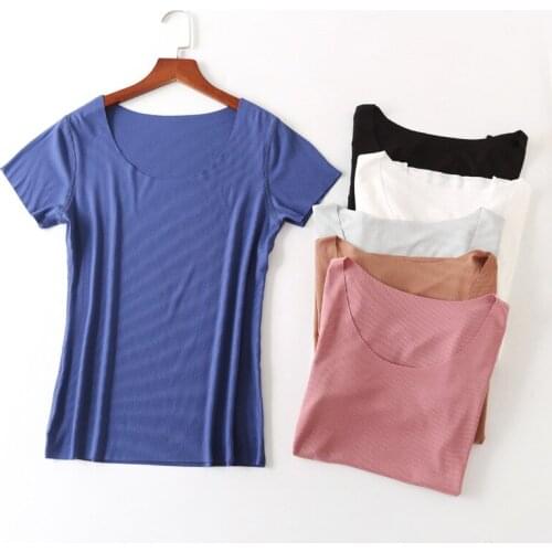 MRMT 2021 Brand Summer New Womens T-shirt No Trace Repair T-shirt for Female Short-sleeved Solid Color Round Neck Tops Tshirt
