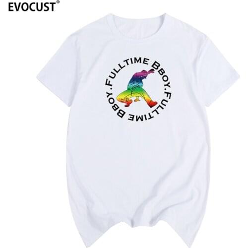 Hip Hop dance Tees streetwear apparel Bboy full time T-shirt Cotton Men T shirt New Women Summer Comfortable Tee