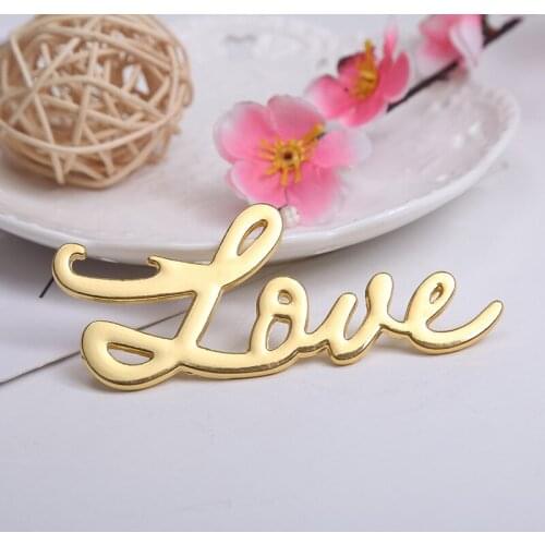 Hot sell 60pcs/lot Silver golden ColorLove bottle opener wedding party favor gift guest present