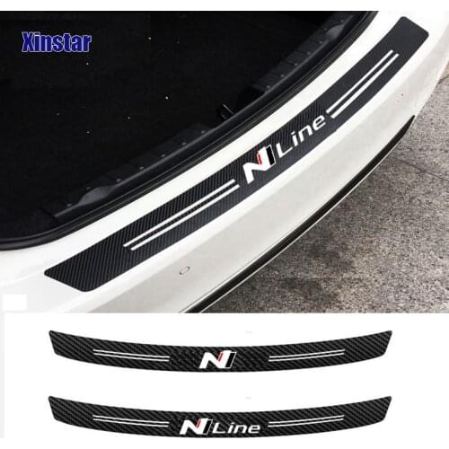 Carbon Fiber Nline Car Rear Bumper Sticker For Hyundai i10 i20 i30 i40 ix35 TUCSON Elantra SONATA GENESIS SOLARIS VEOSTER ACCEN