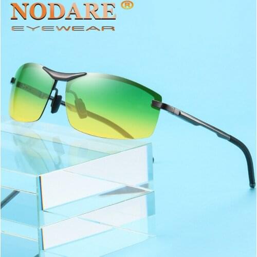 NODARE 2010 New Brand HD Polarized Night vision Sunglasses Men&Women Driving Safety Protect Square Eyeglasses oculos de sol