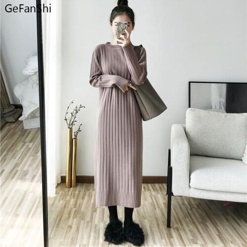 2012 New Fashion Autumn Winter Women Dresses Casual Long Sleeves Knitting Dress Elegant Loose Office Lady Mid-Calf Dress