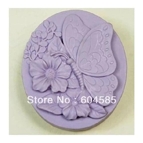 New Butterfly Flowers Craft Art Silicone Soap mold Craft Molds DIY Handmade soap molds