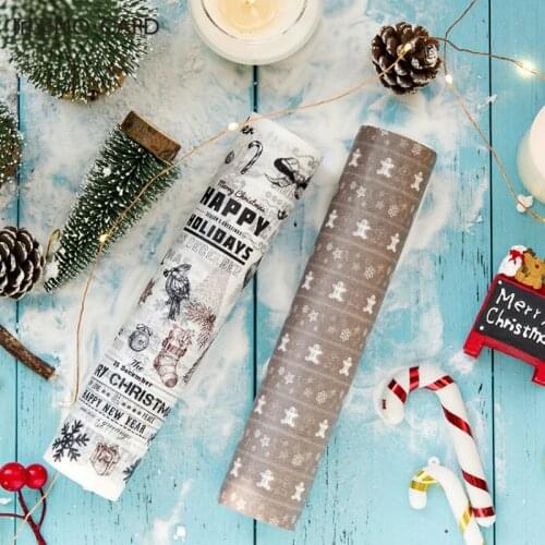 Christmas Gift Packing Washi Tape Set DIY Home Decorative Supplies Ginger Man Flake Washitape Japanese Paper Tape Stickers
