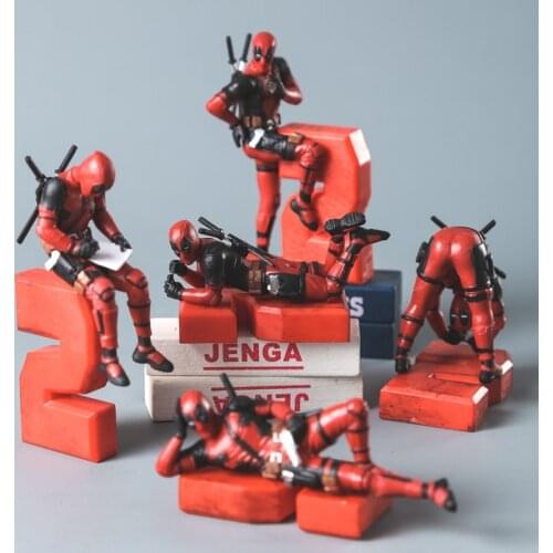 Car Interior Decoration Personality Anime DeadPool Action Mini Doll For Car Goods Car Interior Accessories Decoration