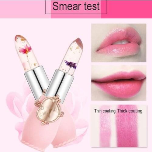 Moisturising Lip Balm Color Changing Lipstick Jelly Flower Transparent Lip Gloss Lip Care Makeup TSLM1