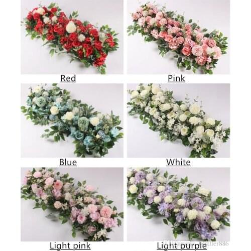 Upscale white Artificial Silk Peonies Rose Flower Row Arrangement Supplies for Wedding Arch Backdrop Centerpieces DIY Supplies