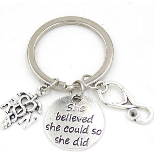 1PC Jewelry Gift Nurse Keychains Keyring Medical RN Key Chains Nurse Gifts