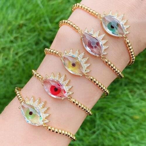 10 Pcs Eyes charm Bracelet mix colors EYE Bracelet accessories for women Fahsion jewelry Bracelet 51645