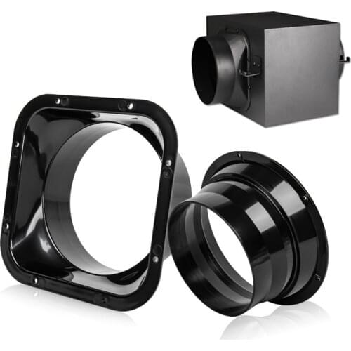 100-200mm ABS Round Pipe flange seat Aluminum Tube Air Ventilation Hose Connector Exhaust Duct Fresh Air System Vent Hardware