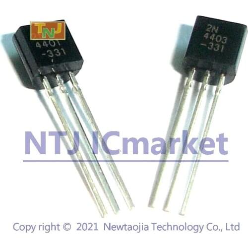 100 Pairs 2N4401 2N4403 TO-92 (100 2N4401+100 2N4403) General Purpose Amplifier