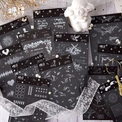 24pcs/LOT ink white Creative decoration DIY PET sticker