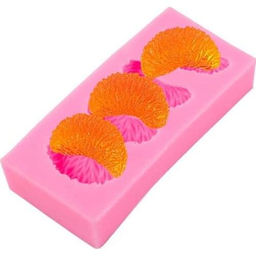 4Cavity Tangerine Silicone Mold 3D Orange Petal Silicone Molds for Soap Candle Making Ornaments for DIY Cake Decoration