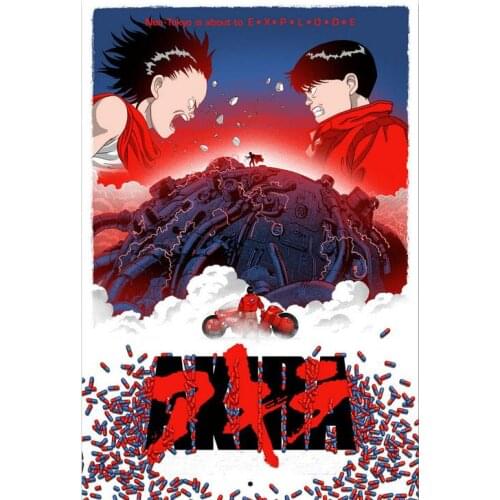 Akira - Red Fighting Hot Japan Anime Art Film Print Silk Poster Home Wall Decor 24x36inch