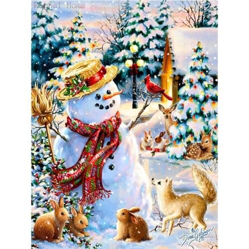 Diamond Embroidery Diy Diamond Paintingross Stitch Kits Diamond Mosaic Snowman Full Square Diamond Embroidery AD121