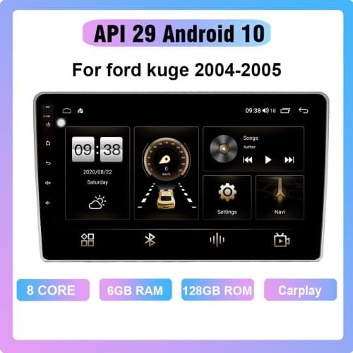 COHO For 2004 Ford Kuge 2004-2005 Android 10.0 AI voice Octa Core 6 + 128G car multimedia player stereo radio cooling fan