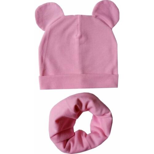 Baby Hat Scarf Set Cute Ears Scarf For Baby Boys Girls Beanies Cotton Children Hats Scarves Set Baby Girls Caps Photo Props