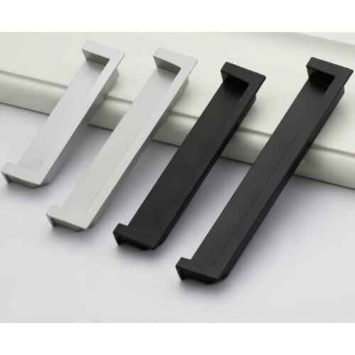 JD Grooving Door Handle Furniture Modern Zinc Alloy 96mm Of American Style Invisible Embedded Moving