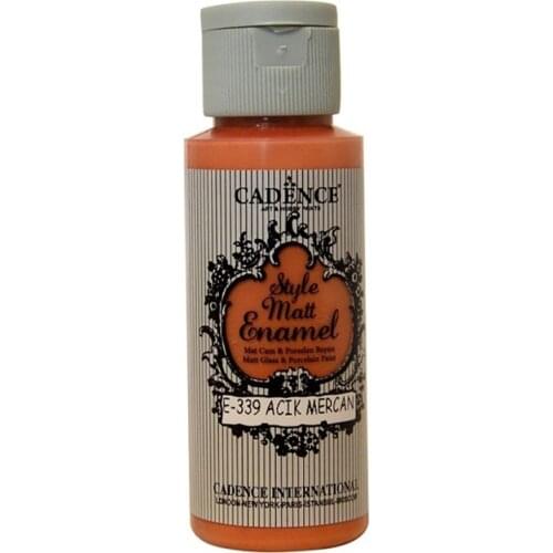 Cadence Style Mat Enamel Glass Paint 339-Açık Coral 59ml (Porsele