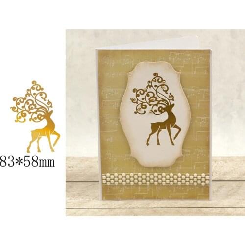 Hot-selling Christmas Elk Beautiful Elegant Hot Foil Plates for Scrapbooking DIY Paper Cards Crafts New 2019