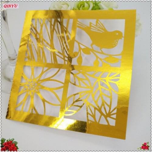 Laser Cut 50PCS Christmas Cards Paper Greeting Cards Christmas Gifts Souvenirs Postcards Wedding Favour Gift 6zSH242