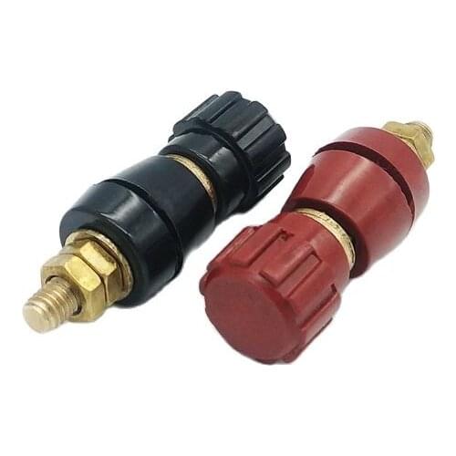 M5 107 copper terminal connector Red Black 80A Industrial welding machine wiring terminal 10pcs/lot