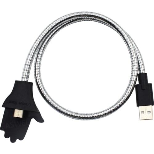 Metal Phone Holder Flexible Charging Cable Stand type C Dock Android