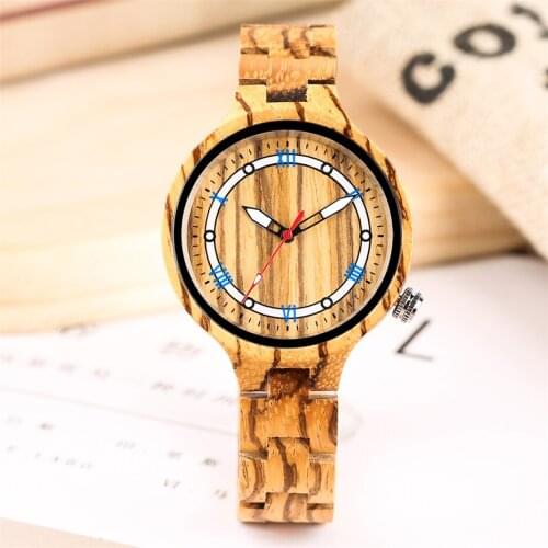 Trendy Wooden Watch Lady Roman Numerals Display Wood Bangle Watch Band Creative Women Wrist Watches Quartz Timepiece Clock Gift