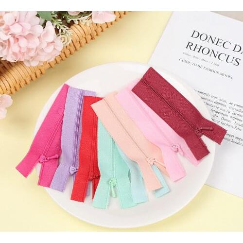 2/5 Pcs Mini Sewing Zipper for DIY Handmade Doll Clothes Zippers Scrapbooking Garment Applique Stuffed Toys Clothing Accessories