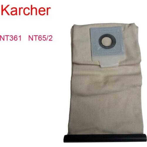 Karcher Washable Cloth Bags NT361 NT65/2 vacuum cleaner bag Reuse Pattern parts Free Shipping