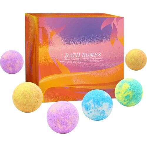 16Pcs Bath Ball Bomb Bath Salt Ball Set Bubble Stick Salt Ball Ocean Artemisia Argyi Lavender Ginger