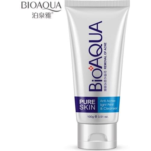 BIOAQUA Acne Treatment Facial Cleanser Face Washing Products Blackhead Remove Oil-control Deep Cleansing Foam Shrink Pores