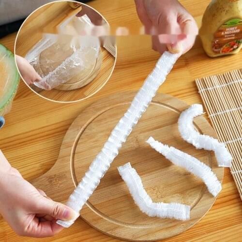 100PCS Disposable Plastic Wrap Cover For Household Refrigerator Food Anti-Odor Bowl Cover Dust-Proof Plastic Kitchen Utensils