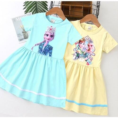 Girls Dress Frozen Anna Elsa Dress Snow Queen Cosplay Costume Party Birthday Childrens Costume flower girl dresses