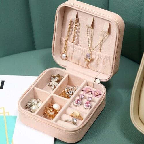 40GB Portable Jewelry Organizer PU Leather Display Case Earrings Ring Necklace Jewellery Storage Box Organizer