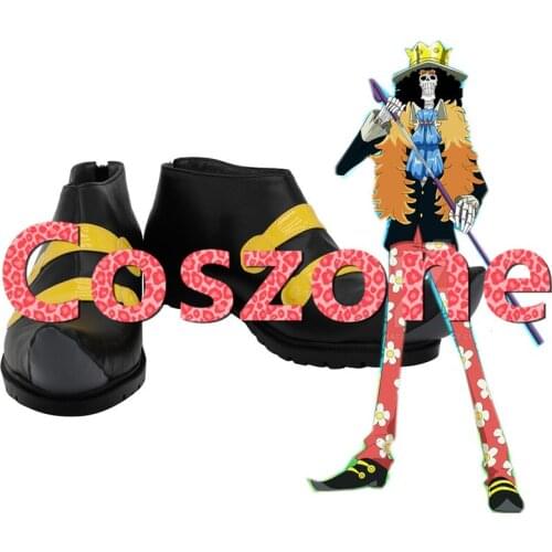 One Piece Brook Cosplay Shoes Boots Burukku Halloween Cosplay Costume Accessories