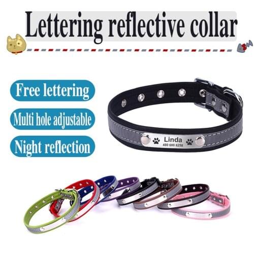 Dog Collars Personalized Custom Leather Dog Collar Name ID Tags For Small Medium Large Dogs Pitbull Bulldog Beagle Correa Perro