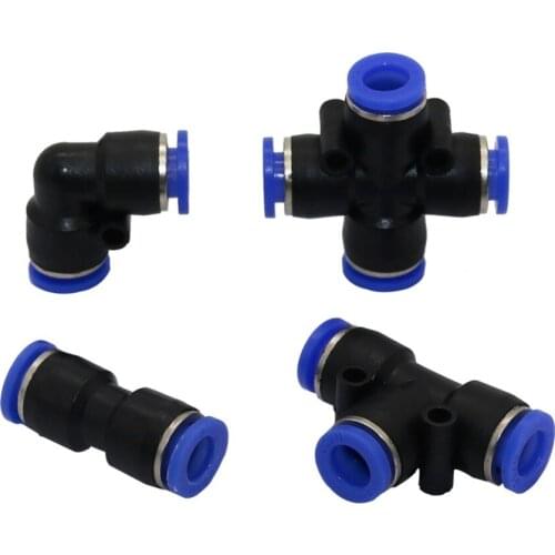 8 mm Locking connector Plastic Joint for Low Pressure Mist Cooling Nozzle Agriculture Garden hose quick connector 5 Pcs