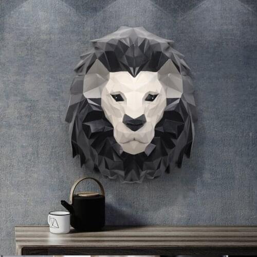 Modern Minimalist Sofa Background Wall Hangings Creative Home 3D Stereo Entrance Meal Living Room Wall Animal Decorations