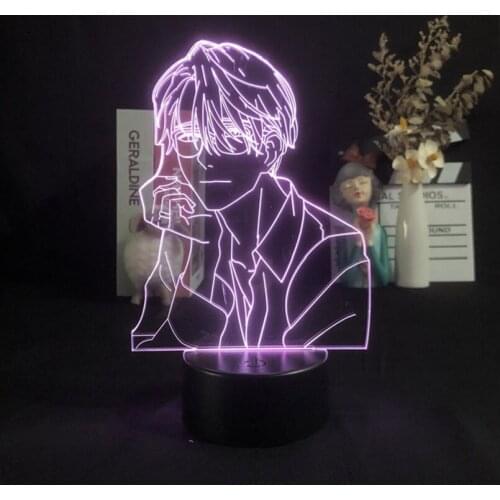 Anime Nightlight Yuri on Ice Acrylic LED Night Running Light Bluetooth Speaker Bedside 3D Lamp Decor Teenager Fans Holiday Gift