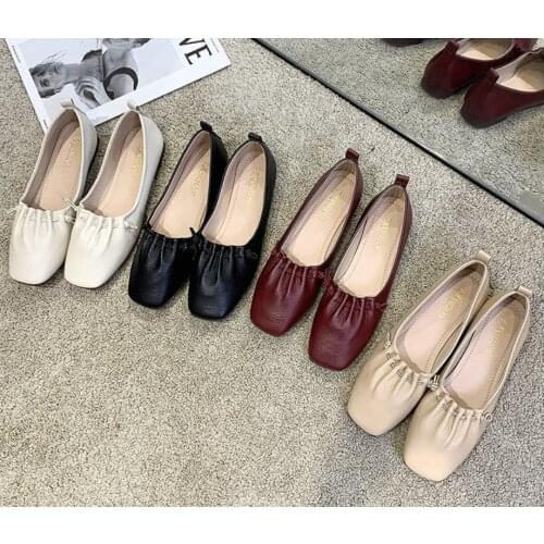High Quality Women Flats Genuine Leather Shoes Woman Low Heels Oxford Nurse Ballet Loafers Slip on Flat Shoes