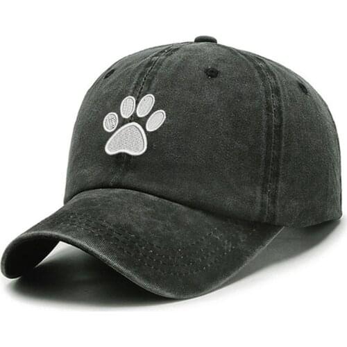 Dog Paw Vintage Washed Cotton High Quality Embroidery Dad Hat For Men Women Baseball Cap golf caps Snapback Cap Dropshipping
