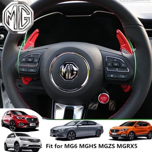 2pcs High Quality Aluminum Car Steering Wheel Shift Paddle Shifter Extension For MG MG6 2019-2021 MGZS MGHS RX5 2017-2020