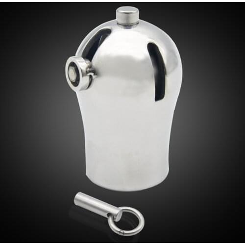 PA Lock Chastity Device Titanium Plug Metal Cock Cage Penis Sleeve Glans Cover Bdsm Bondage Sex Toys For Men