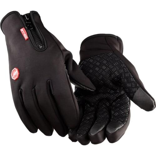 Winter Cycling Gloves With Wrist Support Touch Screen Bicycle Gloves Outdoor Sports Anti-slip Windproof Bike Full Finger Gloves