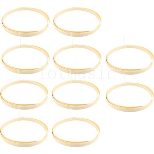 10 Pcs Guitar Binding Purfling Strips ABS Guitar Parts Accessories for Luthier Supplies 5 Feet 15mm Cream Ivory