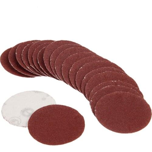 20Pcs 2 inch Sander Disc 50mm Alumina Sanding Paper Polishing Pad Sandpaper 80 Grit for Dremel Electric Grinder Abrasive Tools